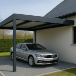 Carport en métal adossé à la maison - Nantes 44