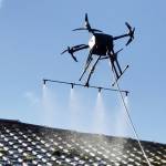 Démoussage de toiture par drone -étape pulvérisaion -