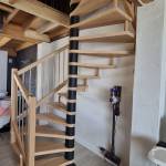 Garde-corps d'escalier en bois et métal à barreaudage vertical - Montauban 82