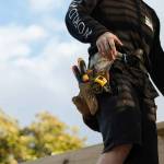 Maçon en pleine activité