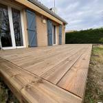 Aménagement de terrasse en pin douglas - Montauban 82