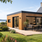 extension en bois toit plat
