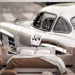 Papier peint panoramique décor rallye de Monte Carlo