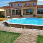 Piscine semi enterrée