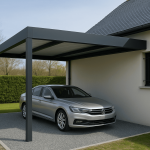 Carport en métal adossé à la maison - Nantes 44