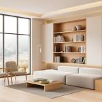 Une maison ou un appartement avec des rangements intégrés