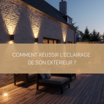 Aménagement extérieur avec éclairage fonctionnel et décoratif