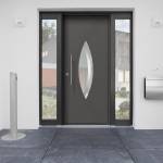 porte d'entrée connectée PVC avec vitrage