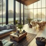 Véranda avec poele à bois