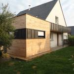 extension de maison bois et zinc