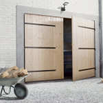 porte de garage en bois 2 vantaux (Leroy Merlin)