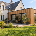 Extension en bois à toit plat à Tours Nord : un choix moderne et pertinent