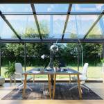 Véranda - pour extension bureau - toiture vitrée -