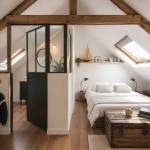 Aménagement de combles à Francheville 69340 — suite parentale avec salle de bain sous les combles