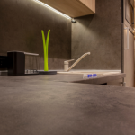 Plan de travail ajustable cuisine fonce en marbre