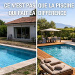 terrasse piscine Bassin Genevois, aménagement terrasse piscine Haute-Savoie, création terrasse piscine, rénovation extérieure maison, terrasse piscine Annemasse, courtier en travaux extérieur, La Maison des Travaux
