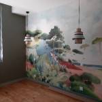 Mise en place papier panoramique Isidore Leroy après préparation des murs