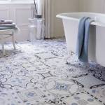 sol salle de bain PVC façon carrelage à l'anglaise