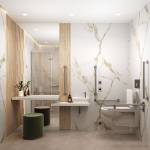 Aménagement d'une salle de bains PMR