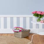 Soubassement salon papier peint rayures