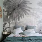 Chambre avec papier peint panoramique