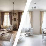 Illustration rénovation appartement 50m2 avant apres