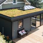 Extension à toit plat végétalisée