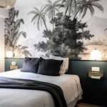 Papier-peint panoramique tropical dans une chambre - Bouc-Bel-Air-13