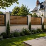 Installation d'une clôture mixte bois alu - Nantes 44000 44200