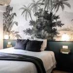 Papier-peint panoramique tropical dans une chambre - Bouc-Bel-Air-13
