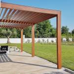 Pergola adossée en bois à lames orientables - Lille 59
