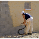 Ravalement de façade avec application de crépi