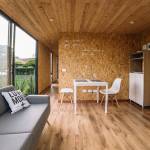 Agencement iintérieur de salon en OSB