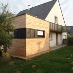 extension de maison bois et zinc