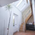 Escalier au quart tournant pour montée aux combles après travaux