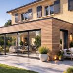 Extension de maison latérale bardage bois