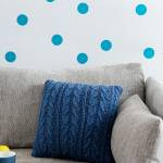 Autocollant a point bleu