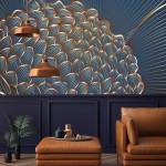 Papier peint panoramique graphique dans le salon - bouc-bel-air-13