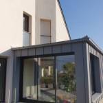 Extension bois bardage zinc a Orgère