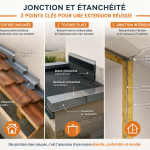 jonction étanchéité extension maison