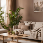 Intérieur avec couleur tendance Moccha Mousse