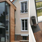 extension bois et verre, maison ancienne, véranda et ossature en bois