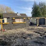 Elévation des murs porteurs de l'extension 