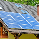 Panneau solaire sur une extension