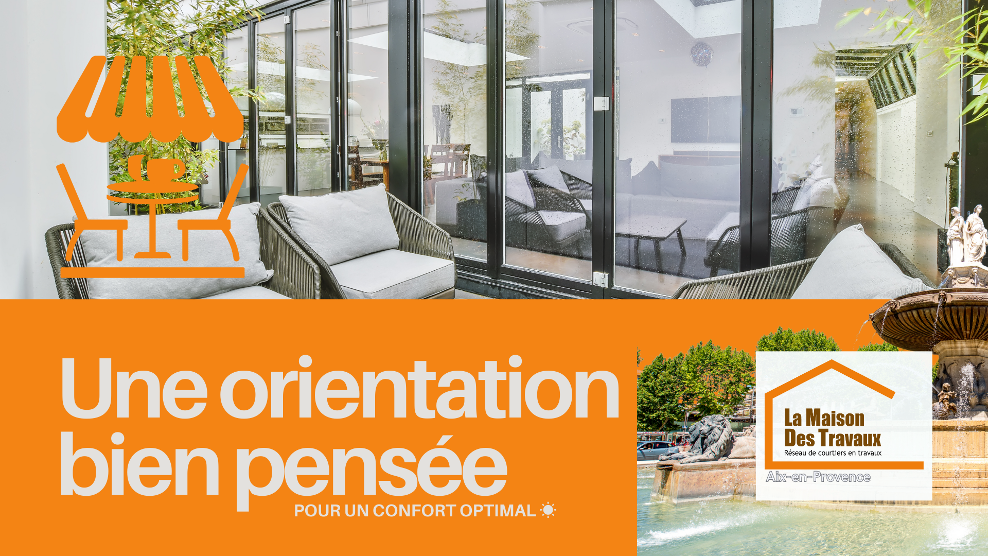 Extension orientée plein sud à Aix-en-Provence pour un confort thermique optimal et une luminosité naturelle toute l’année.