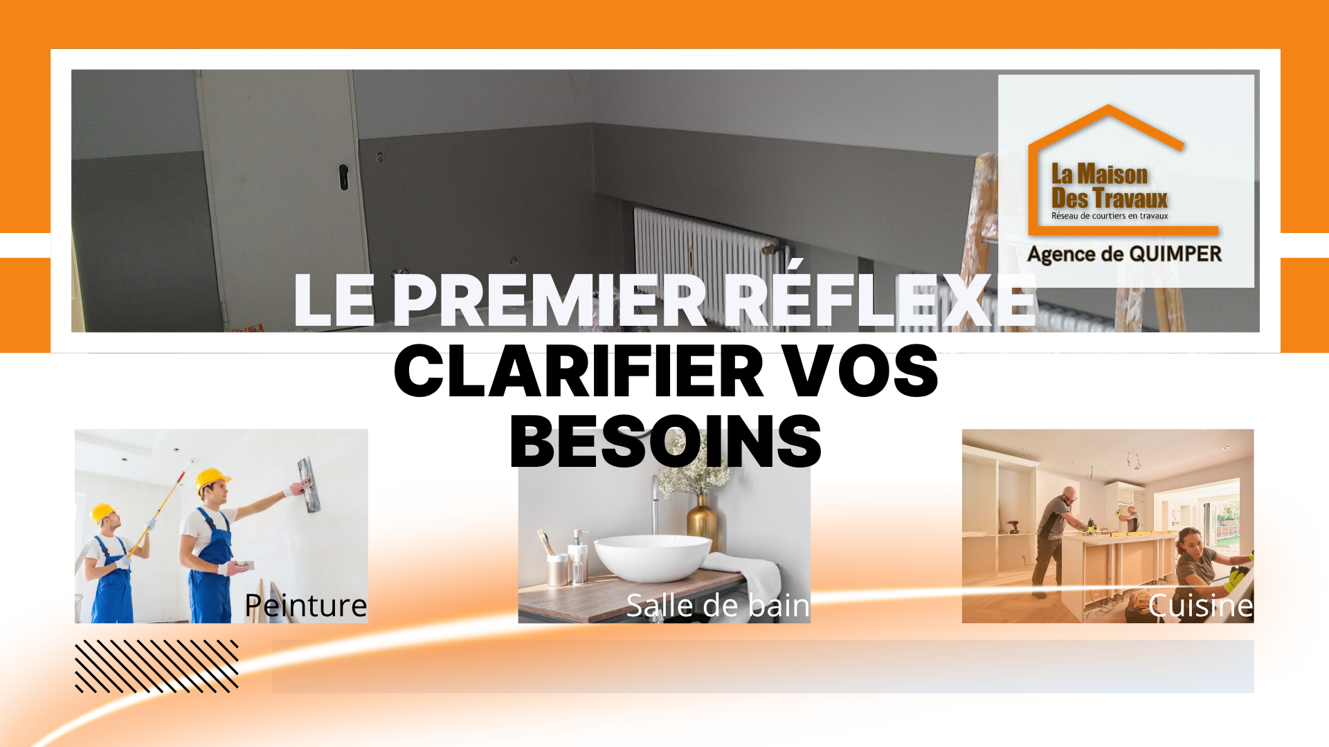 Peinture, salle de bain ou cuisine ? Clarifiez vos besoins pour démarrer vos travaux sur de bonnes bases avec La Maison Des Travaux Quimper.