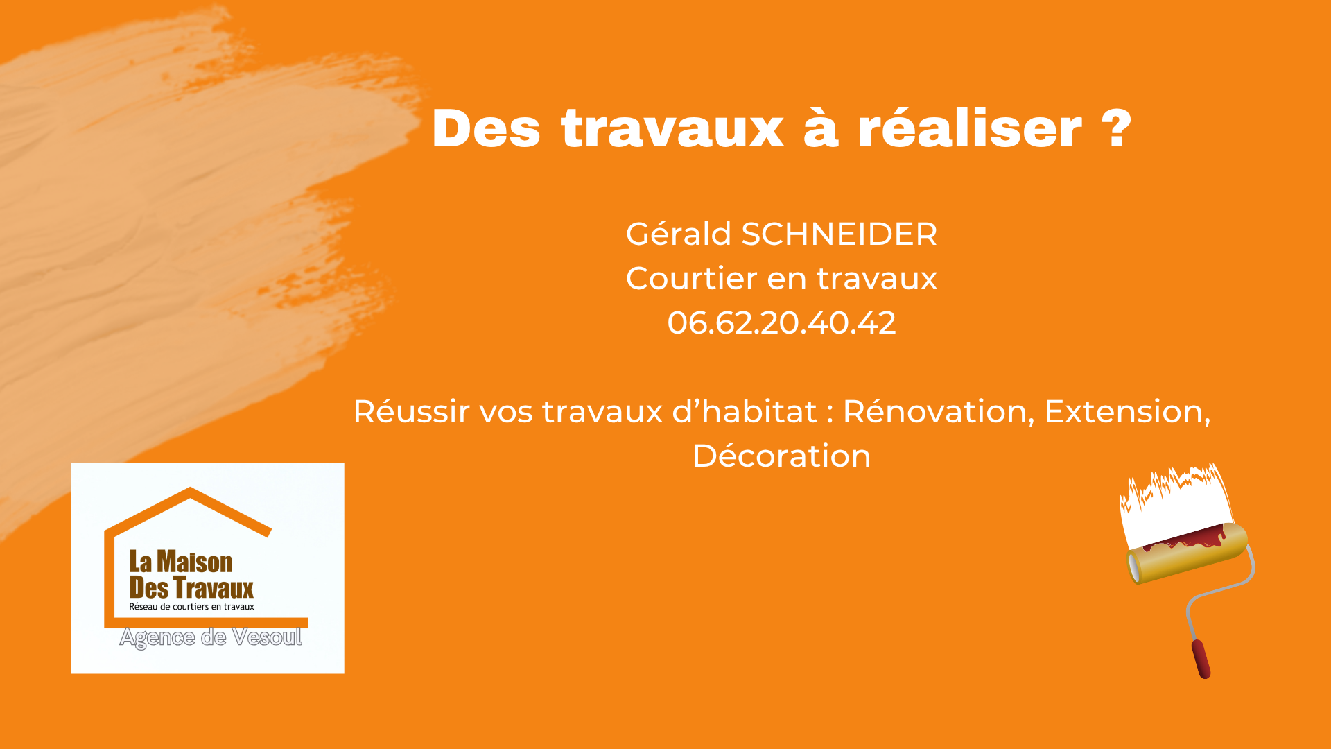 Faites appel à Gérald Schneider, courtier en travaux à Vesoul, pour réussir vos projets de rénovation, d’extension ou de décoration.