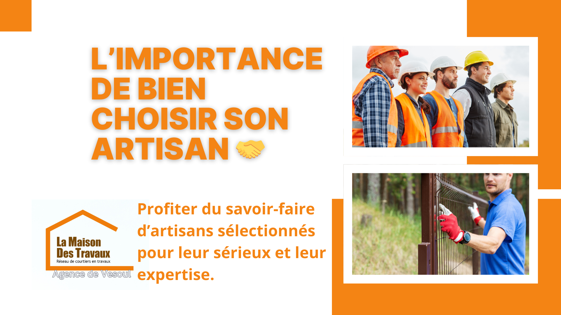 Faites confiance à des artisans sélectionnés pour leur sérieux et expertise afin de garantir la qualité et la durabilité de vos portails et clôtures.