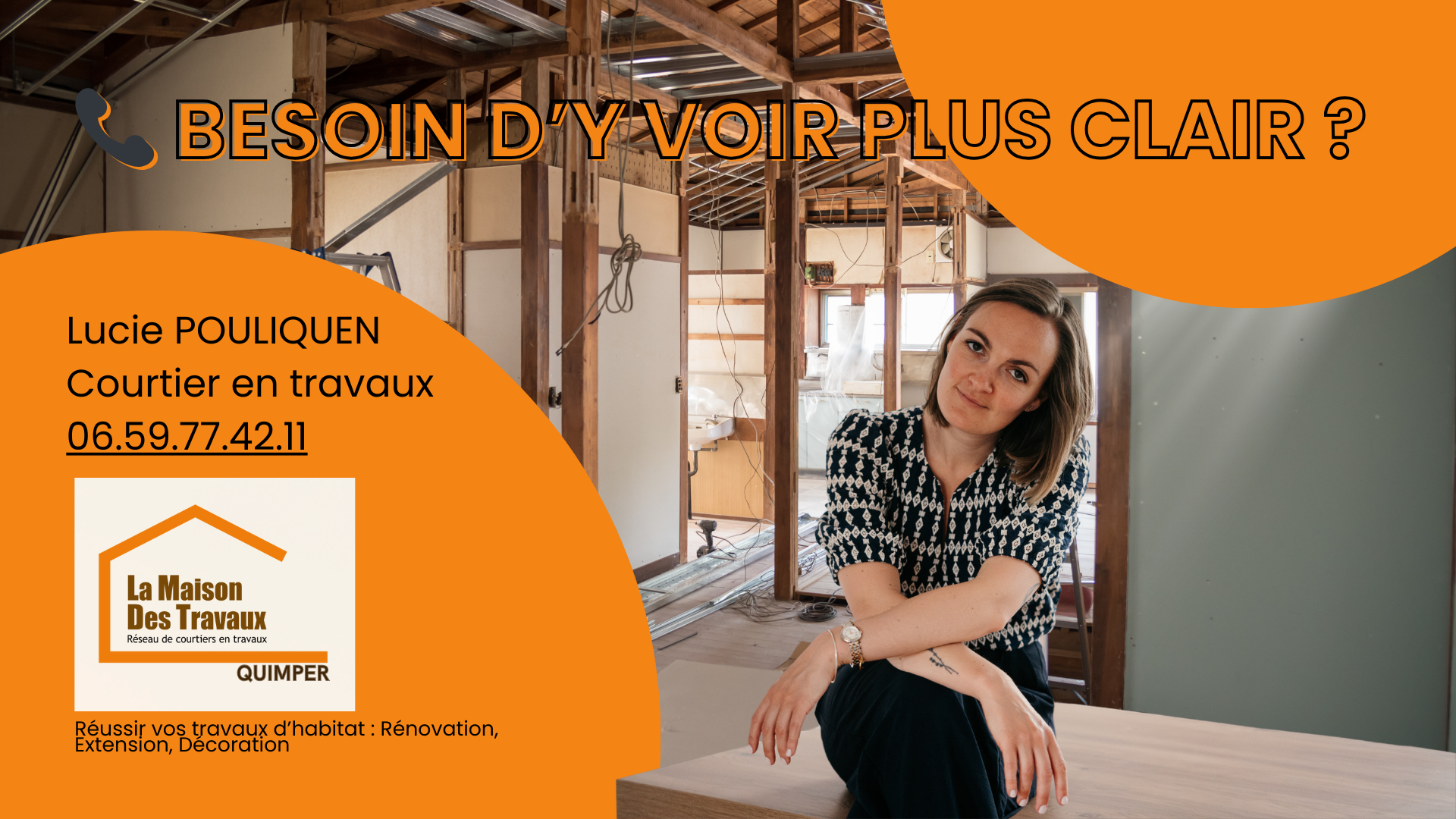 Besoin de conseils pour isoler votre maison à Quimper ? Contactez Lucie Pouliquen, courtière en travaux, pour un accompagnement sur mesure.