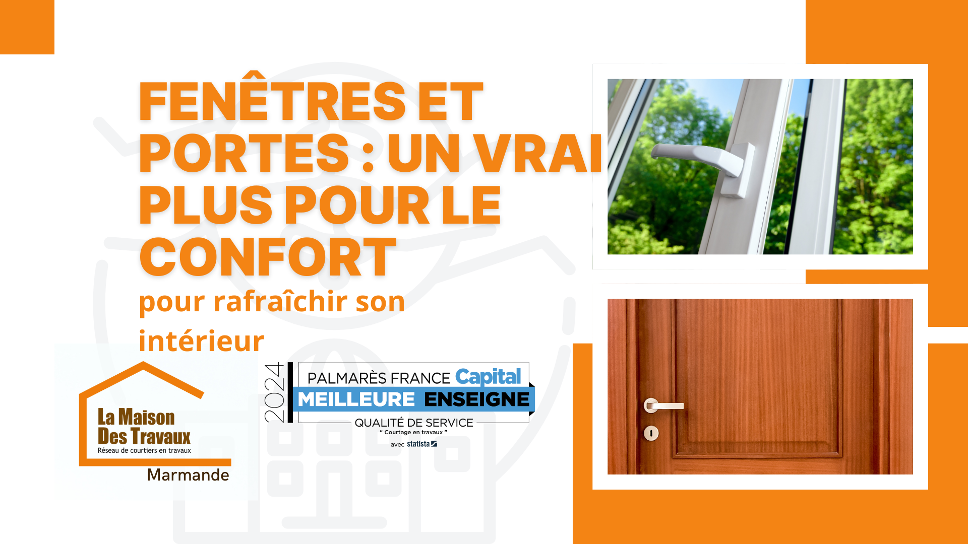 Rénover vos fenêtres et portes à Marmande, c’est améliorer votre confort thermique et acoustique tout en valorisant votre maison.